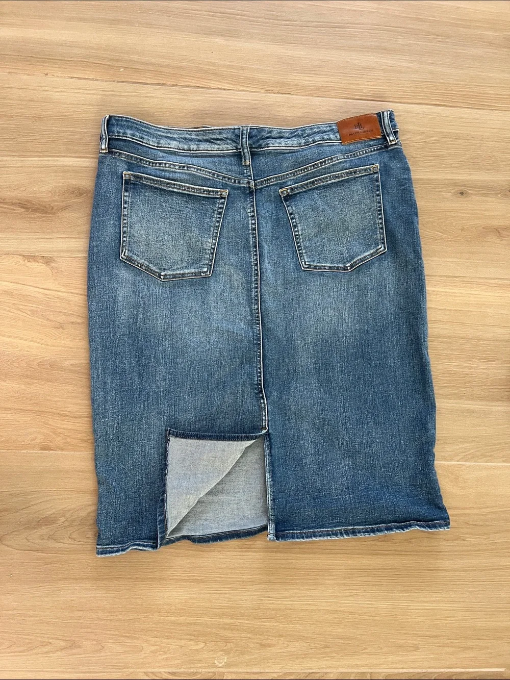 Lauren Ralph Lauren Denim midi denim skirt